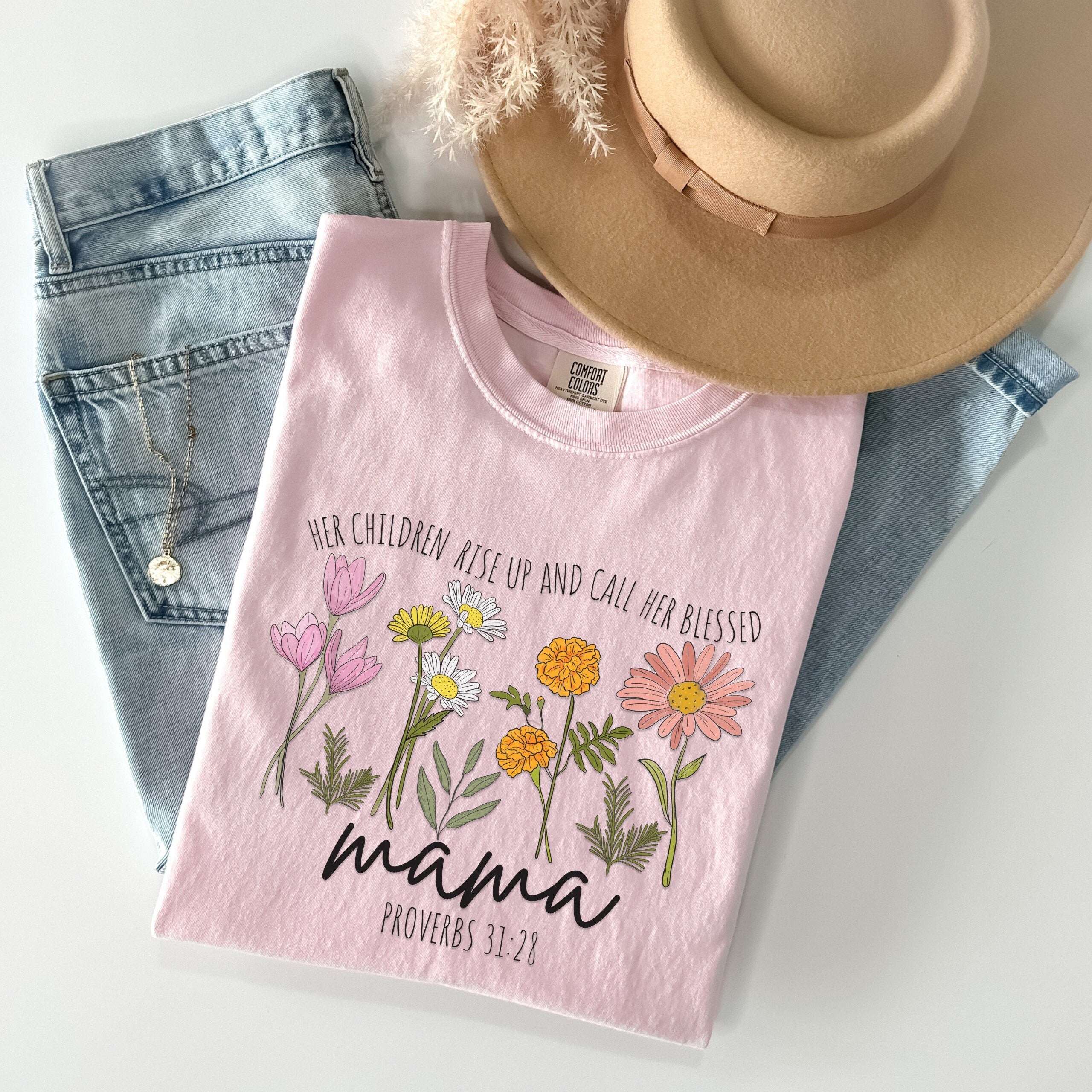 Mama Comfort Colors® Shirt, Mom Shirt, Praying Mama Shirt, Mothers Day Gift, Jesus Shirt, Bible Verse Shirt, New Mom Shirt, Baby Shower Gift, Gift for Mom